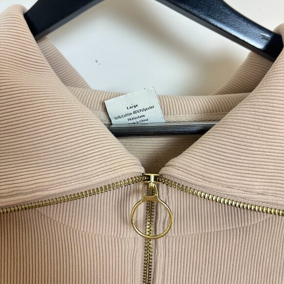 VARLEY Vine Ottoman Half Zip Pullover in Beige Size Large - Picture 7 of 12